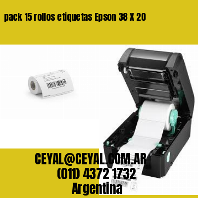 pack 15 rollos etiquetas Epson 38 X 20