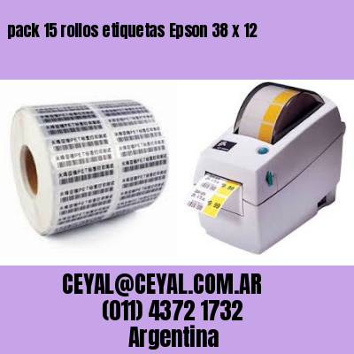 pack 15 rollos etiquetas Epson 38 x 12