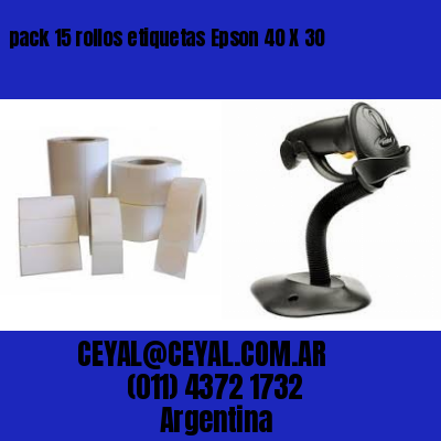 pack 15 rollos etiquetas Epson 40 X 30