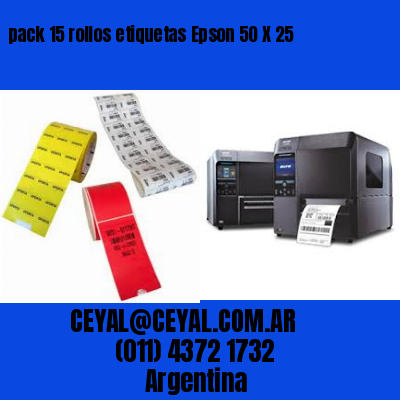 pack 15 rollos etiquetas Epson 50 X 25