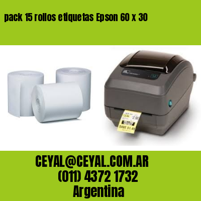 pack 15 rollos etiquetas Epson 60 x 30