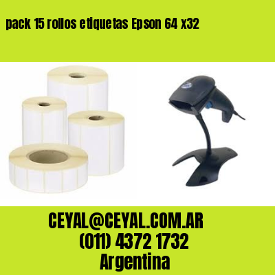 pack 15 rollos etiquetas Epson 64 x32