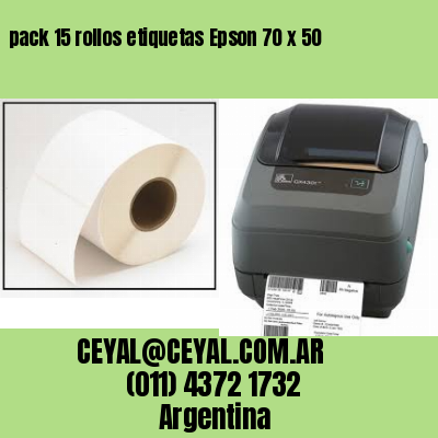 pack 15 rollos etiquetas Epson 70 x 50