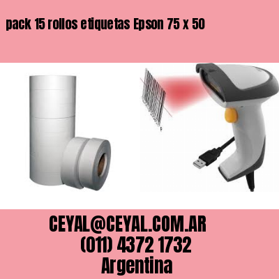 pack 15 rollos etiquetas Epson 75 x 50