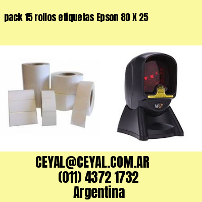 pack 15 rollos etiquetas Epson 80 X 25