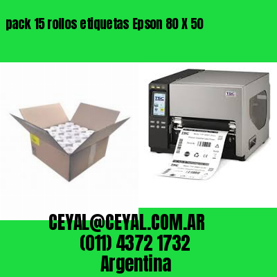 pack 15 rollos etiquetas Epson 80 X 50