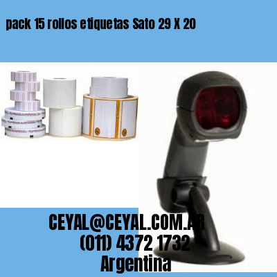 pack 15 rollos etiquetas Sato 29 X 20