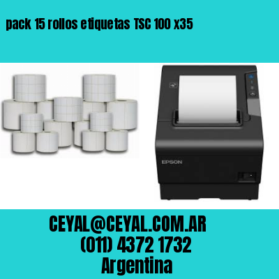 pack 15 rollos etiquetas TSC 100 x35