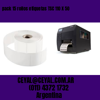 pack 15 rollos etiquetas TSC 110 X 50