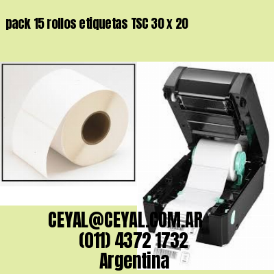 pack 15 rollos etiquetas TSC 30 x 20