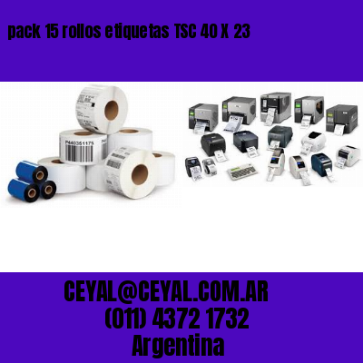 pack 15 rollos etiquetas TSC 40 X 23