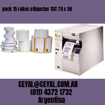 pack 15 rollos etiquetas TSC 70 x 50