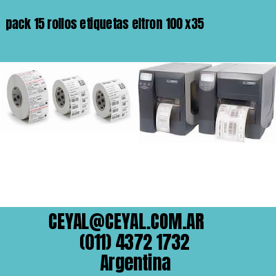 pack 15 rollos etiquetas eltron 100 x35