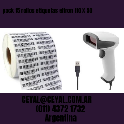 pack 15 rollos etiquetas eltron 110 X 50