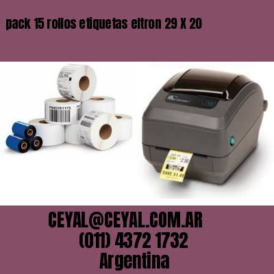 pack 15 rollos etiquetas eltron 29 X 20