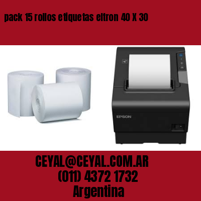 pack 15 rollos etiquetas eltron 40 X 30