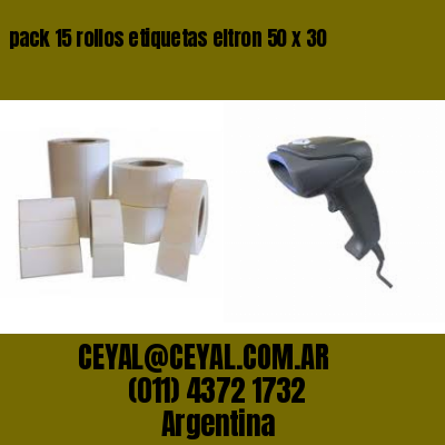 pack 15 rollos etiquetas eltron 50 x 30