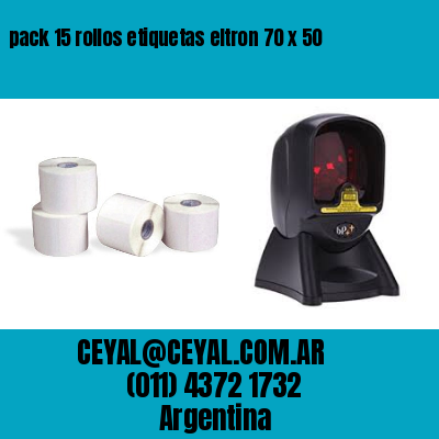 pack 15 rollos etiquetas eltron 70 x 50