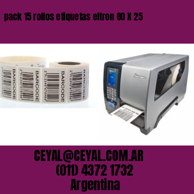 pack 15 rollos etiquetas eltron 80 X 25