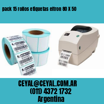 pack 15 rollos etiquetas eltron 80 X 50