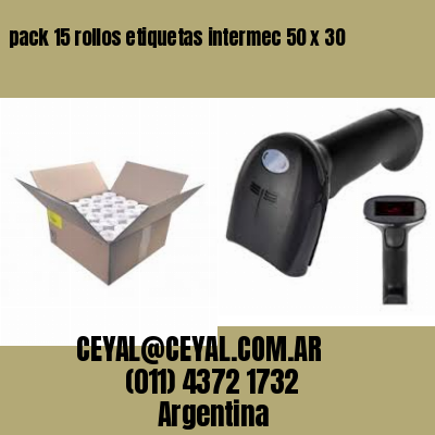 pack 15 rollos etiquetas intermec 50 x 30