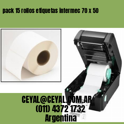 pack 15 rollos etiquetas intermec 70 x 50