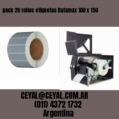 pack 20 rollos etiquetas Datamax 100 x 150