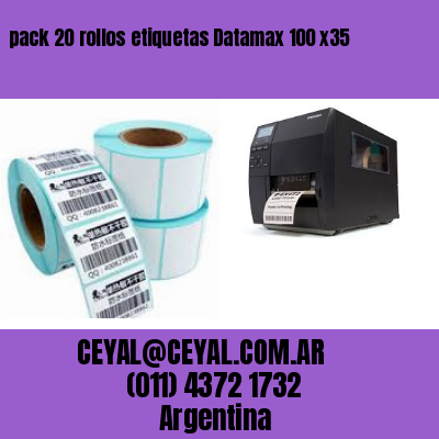 pack 20 rollos etiquetas Datamax 100 x35