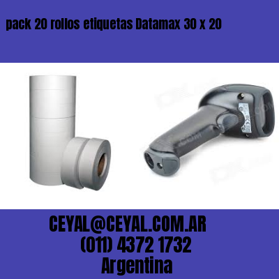 pack 20 rollos etiquetas Datamax 30 x 20