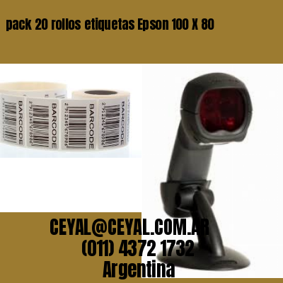 pack 20 rollos etiquetas Epson 100 X 80