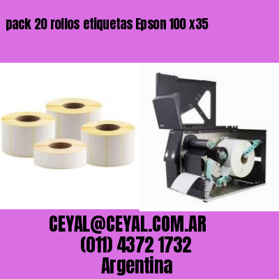 pack 20 rollos etiquetas Epson 100 x35