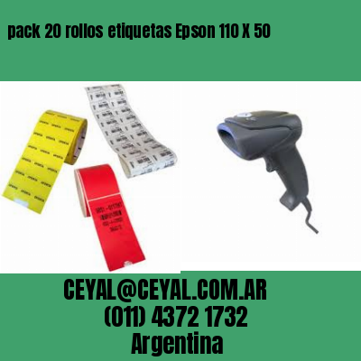 pack 20 rollos etiquetas Epson 110 X 50