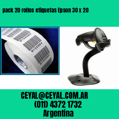 pack 20 rollos etiquetas Epson 30 x 20