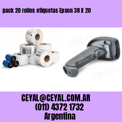 pack 20 rollos etiquetas Epson 38 X 20