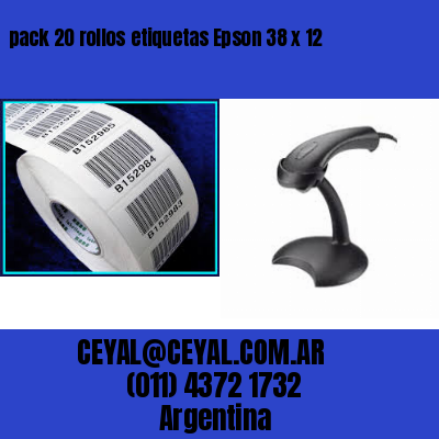 pack 20 rollos etiquetas Epson 38 x 12