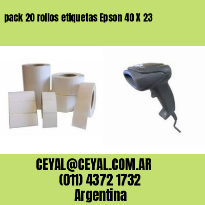 pack 20 rollos etiquetas Epson 40 X 23