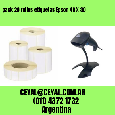 pack 20 rollos etiquetas Epson 40 X 30