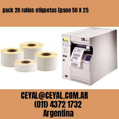 pack 20 rollos etiquetas Epson 50 X 25