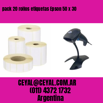 pack 20 rollos etiquetas Epson 50 x 30