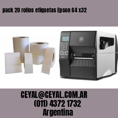 pack 20 rollos etiquetas Epson 64 x32