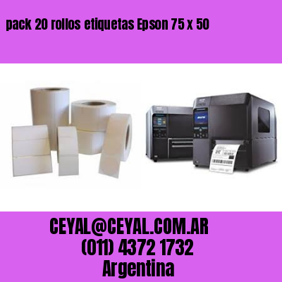 pack 20 rollos etiquetas Epson 75 x 50