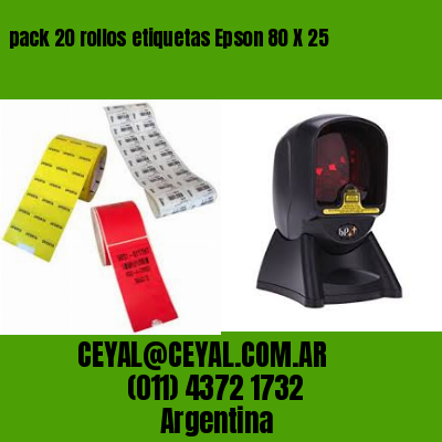 pack 20 rollos etiquetas Epson 80 X 25