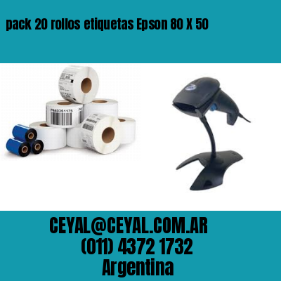 pack 20 rollos etiquetas Epson 80 X 50