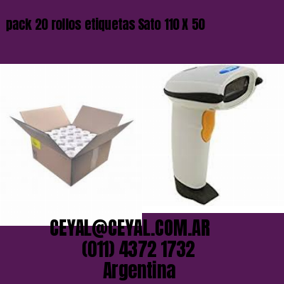 pack 20 rollos etiquetas Sato 110 X 50