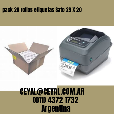 pack 20 rollos etiquetas Sato 29 X 20