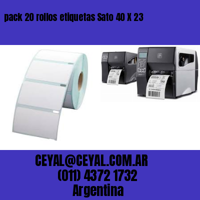 pack 20 rollos etiquetas Sato 40 X 23