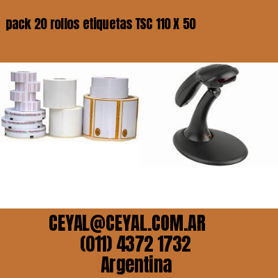 pack 20 rollos etiquetas TSC 110 X 50