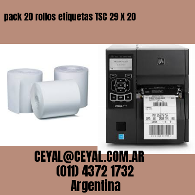 pack 20 rollos etiquetas TSC 29 X 20