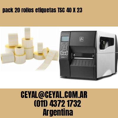 pack 20 rollos etiquetas TSC 40 X 23