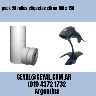 pack 20 rollos etiquetas eltron 100 x 150